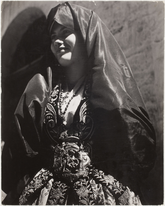 [Woman during religious greek orthodox ceremony, Sicily, Italy]